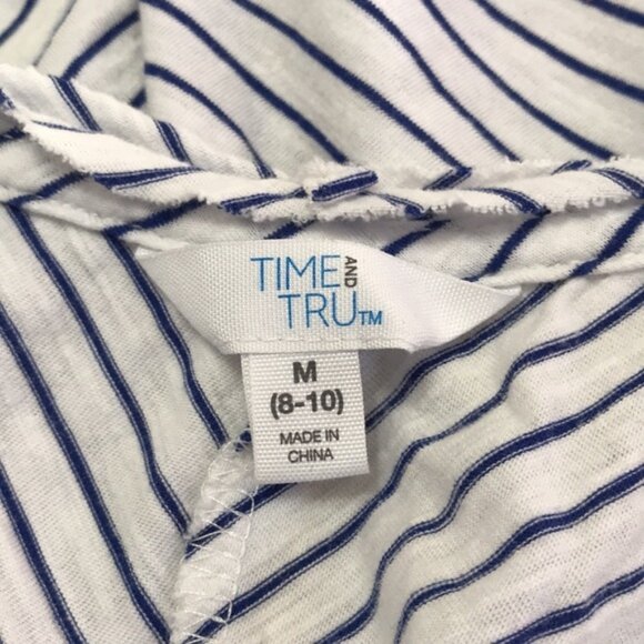 TIME AND TRU duster and blouse set, nautical look, royal blue and‎ white size M - Picture 7 of 10